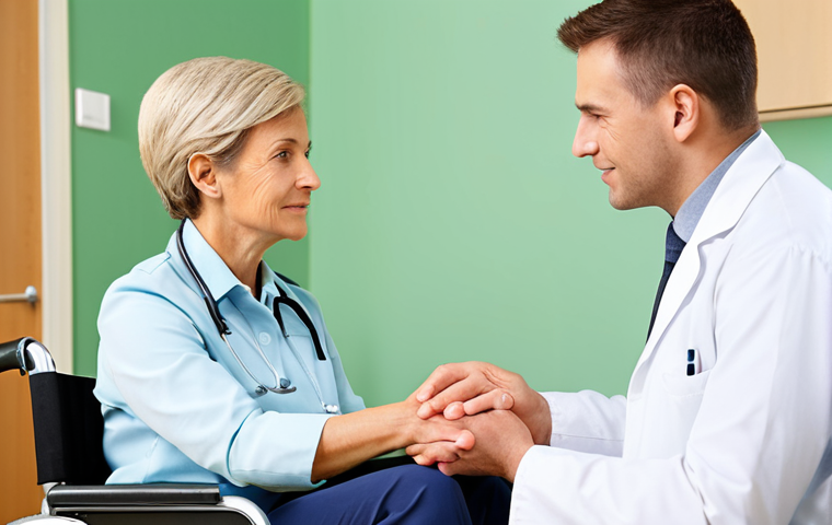 작업치료사에게 필요한 소프트 스킬 - Empathetic Occupational Therapist**
"A compassionate occupational therapist in a bright, modern reh...