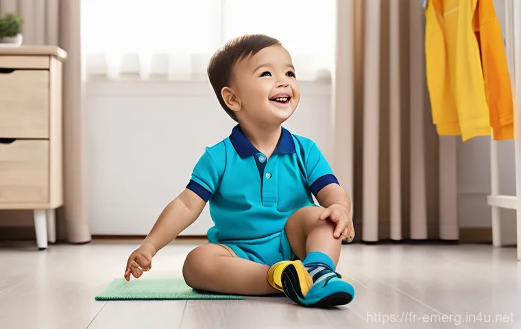 작업치료사의 치료 성과 발표 준비 사례 - **Prompt:** "A brightly lit, modern therapy room. A joyful 5-year-old child, wearing a clean, colorf...