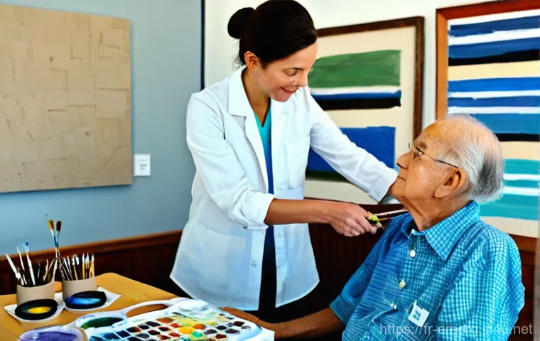 작업치료사의 하루 일과 - **Prompt:** A skilled female occupational therapist, in her late 30s with a kind and encouraging exp...