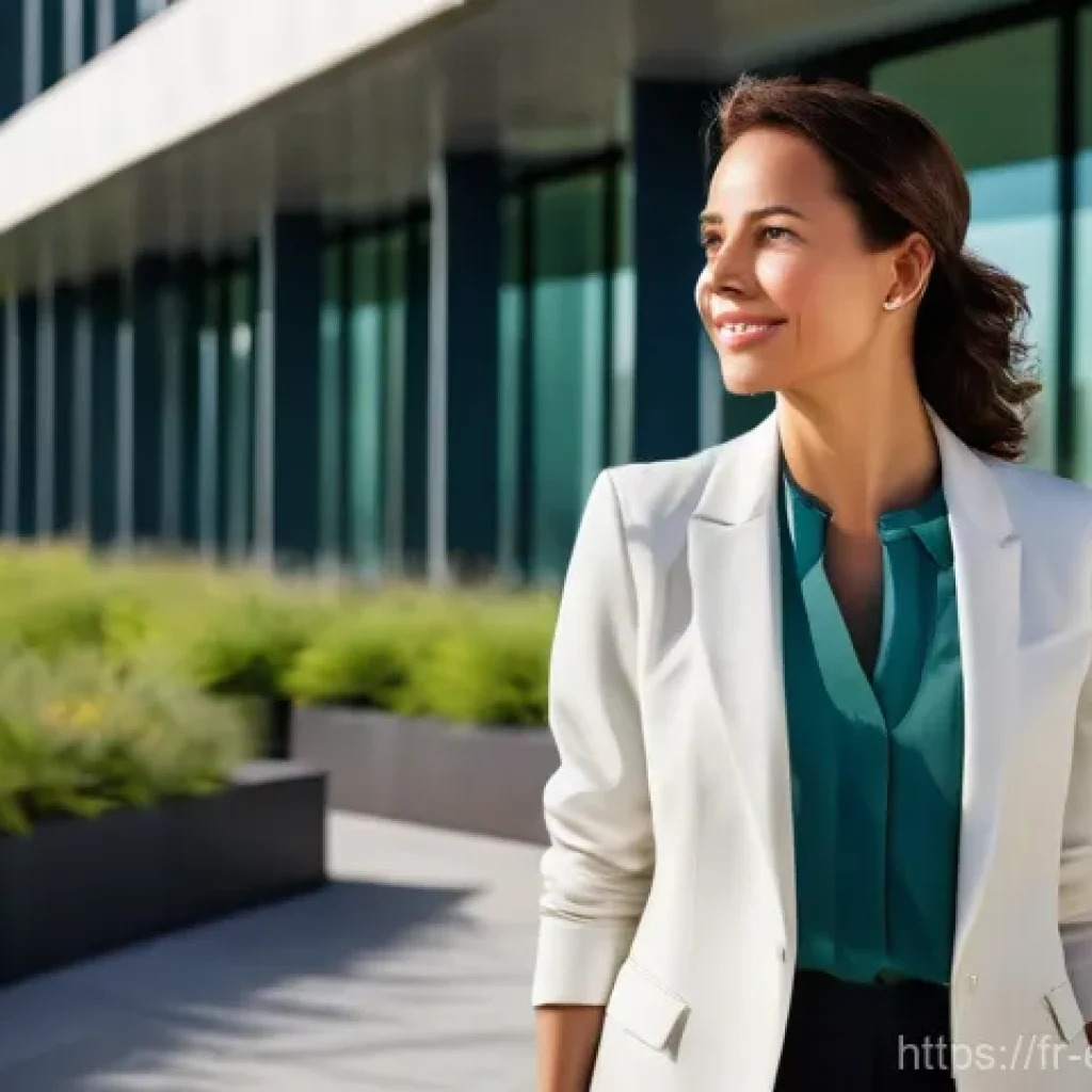 작업치료사의 이직 후 근무 경험 - **Prompt:** A dynamic, bright image depicting a female occupational therapist, in her late 30s, stan...