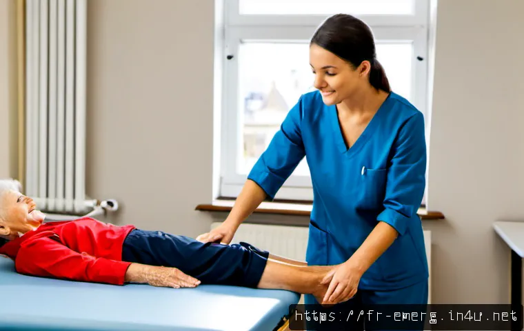 Home 17 작업치료사의 윤리 강령 실천 사례 - Photorealistic occupational therapist in a bright French rehabilitation clinic, respectfully listeni...